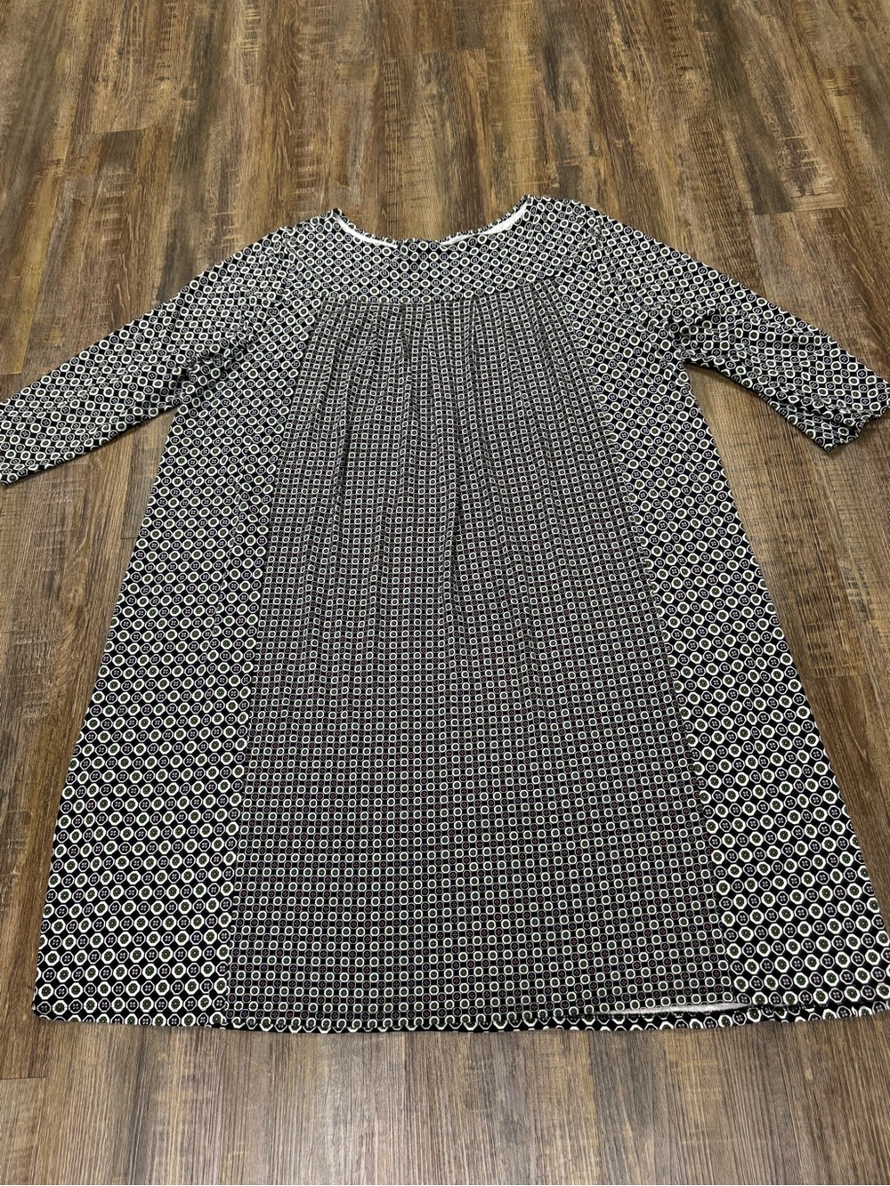 J Jill Women's Black & Green Geometric Patterned Shift Dress 2XL - Picture 13 of 15